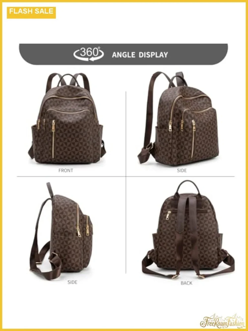 PU Leather Women's Anti-Theft Laptop Backpack Purse Convertible Travel